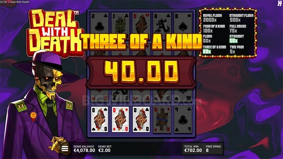 Live dealer presenting a card game